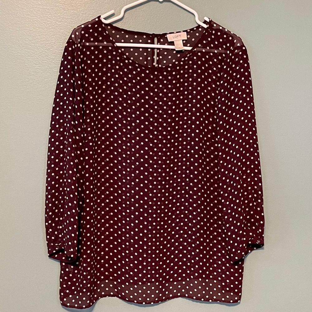 Maroon, 3/4 Sleeve Blouse